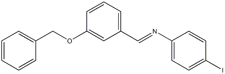 N-{(E)-[3-(benzyloxy)phenyl]methylidene}-N-(4-iodophenyl)amine Struktur