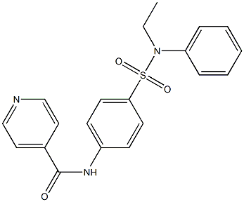 N-{4-[(ethylanilino)sulfonyl]phenyl}isonicotinamide Struktur