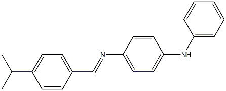 N-(4-anilinophenyl)-N-[(E)-(4-isopropylphenyl)methylidene]amine Struktur