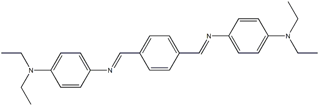 N-[4-(diethylamino)phenyl]-N-{(E)-[4-({[4-(diethylamino)phenyl]imino}methyl)phenyl]methylidene}amine Struktur