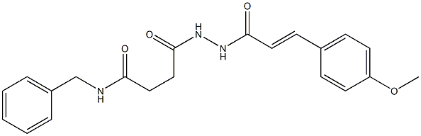 N-benzyl-4-{2-[(E)-3-(4-methoxyphenyl)-2-propenoyl]hydrazino}-4-oxobutanamide Struktur