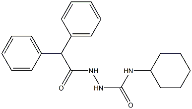 N-cyclohexyl-2-(2,2-diphenylacetyl)-1-hydrazinecarboxamide Struktur