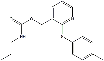 {2-[(4-methylphenyl)sulfanyl]-3-pyridinyl}methyl N-propylcarbamate Struktur