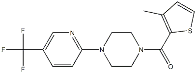 (3-methyl-2-thienyl){4-[5-(trifluoromethyl)-2-pyridinyl]piperazino}methanone Struktur