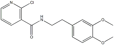 2-chloro-N-(3,4-dimethoxyphenethyl)nicotinamide Struktur