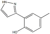 4-methyl-2-(1H-pyrazol-3-yl)benzenol Struktur