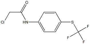 2-chloro-N-{4-[(trifluoromethyl)sulfanyl]phenyl}acetamide Struktur