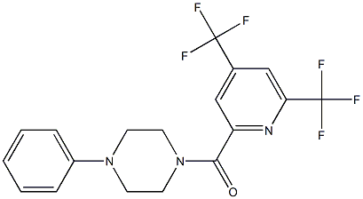 [4,6-bis(trifluoromethyl)-2-pyridinyl](4-phenylpiperazino)methanone Struktur