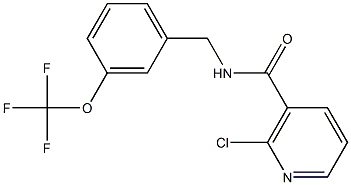 2-chloro-N-[3-(trifluoromethoxy)benzyl]nicotinamide Struktur