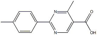 4-methyl-2-(4-methylphenyl)pyrimidine-5-carboxylic acid Struktur