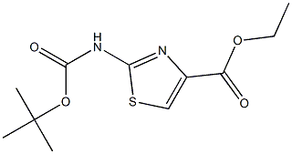 ethyl 2-[(tert-butoxycarbonyl)amino]-1,3-thiazole-4-carboxylate Struktur