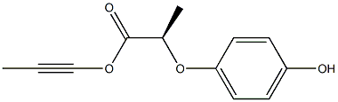 Propynyl (R)-(+)-2-(4-hydroxyphenoxy)propionate Struktur