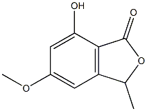 3-Methyl-5-methoxy-7-hydroxyphthalide Struktur