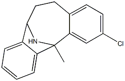 12-Methyl-10-chloro-5,6,7,12-tetrahydrodibenzo[a,d]cycloocten-5,12-imine Struktur