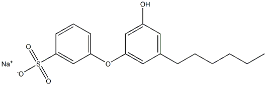 3'-Hydroxy-5'-hexyl[oxybisbenzene]-3-sulfonic acid sodium salt Struktur