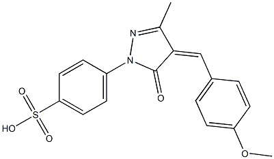 4-[[4,5-Dihydro-4-[(4-methoxyphenyl)methylene]-3-methyl-5-oxo-1H-pyrazol]-1-yl]benzenesulfonic acid Struktur