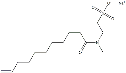 N-(10-Undecenoyl)-N-methyltaurine sodium salt Struktur