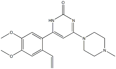 6-(2-Ethenyl-4,5-dimethoxyphenyl)-4-(4-methyl-1-piperazinyl)pyrimidin-2(1H)-one Struktur