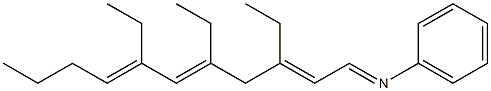 N-(3,5,7-Triethyl-2,5,7-undecatrien-1-ylidene)aniline Struktur