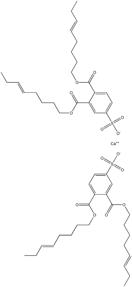 Bis[3,4-di(5-octenyloxycarbonyl)benzenesulfonic acid]calcium salt Struktur