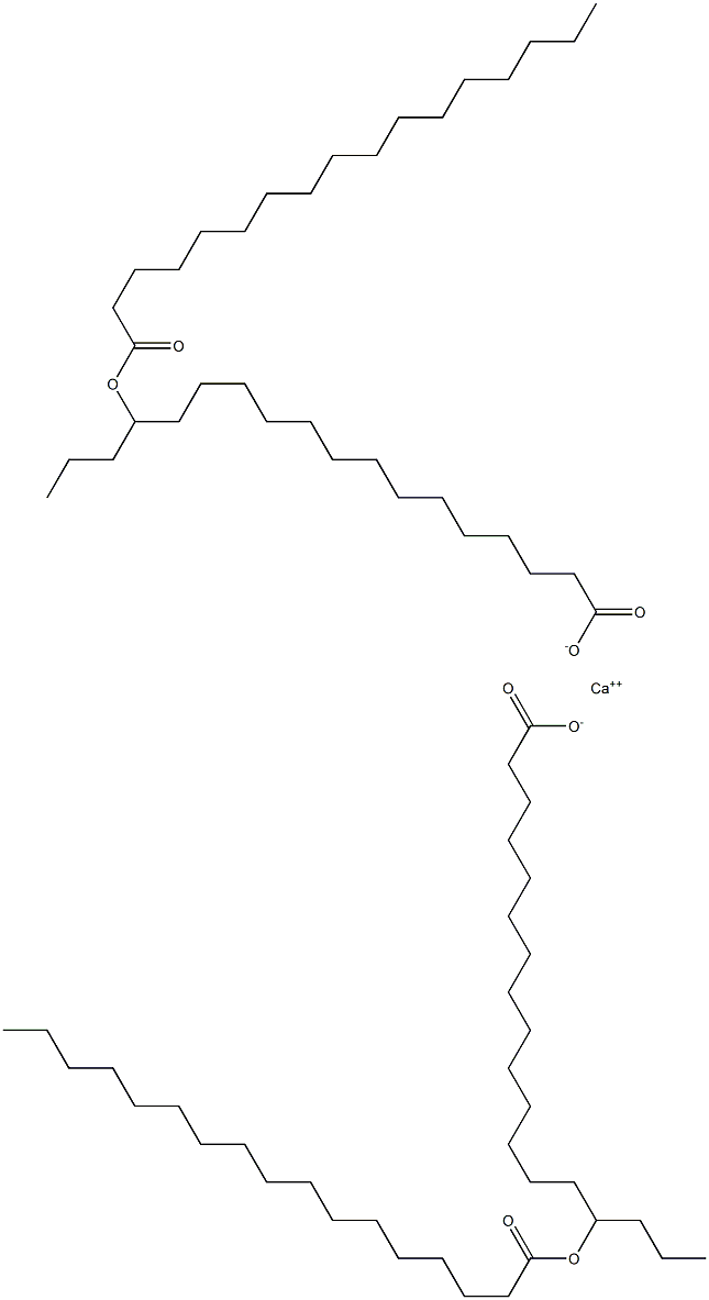 Bis(15-heptadecanoyloxystearic acid)calcium salt Struktur