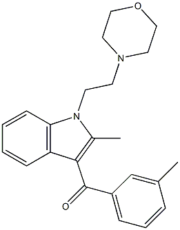 3-(3-Methylbenzoyl)-2-methyl-1-[2-morpholinoethyl]-1H-indole Struktur