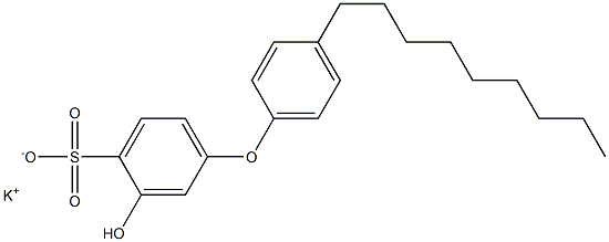 3-Hydroxy-4'-nonyl[oxybisbenzene]-4-sulfonic acid potassium salt Struktur