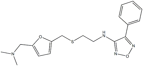 3-[[2-[[[5-[(Dimethylamino)methyl]furan-2-yl]methyl]thio]ethyl]amino]-4-phenylfurazan Struktur