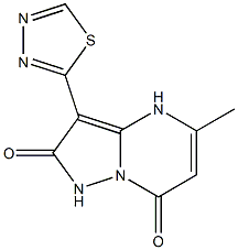 5-Methyl-3-(1,3,4-thiadiazol-2-yl)pyrazolo[1,5-a]pyrimidine-2,7(1H,4H)-dione Struktur