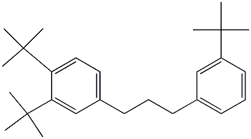 1-(3,4-Di-tert-butylphenyl)-3-(3-tert-butylphenyl)propane Struktur