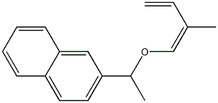 (Z)-2-Methyl-1-[1-(2-naphtyl)ethoxy]-1,3-butadiene Struktur