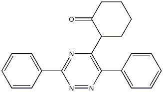 3,6-Diphenyl-5-(1-oxocyclohexan-2-yl)-1,2,4-triazine Struktur