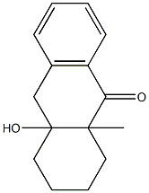 1,2,3,4,4a,9a-Hexahydro-4a-hydroxy-9a-methylanthracen-9(10H)-one Struktur