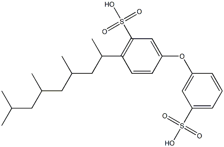 6-(1,3,5,7-Tetramethyloctyl)-[3,3'-oxybisbenzenesulfonic acid] Struktur