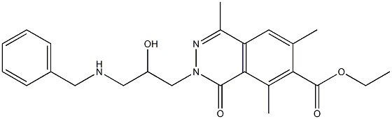 4,6,8-Trimethyl-2-[2-hydroxy-3-(benzylamino)propyl]-1-oxo-1,2-dihydrophthalazine-7-carboxylic acid ethyl ester Struktur