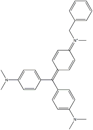 N-[4-[Bis[4-(dimethylamino)phenyl]methylene]-2,5-cyclohexadien-1-ylidene]-N-methylbenzenemethanaminium Struktur