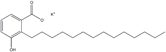 2-Tetradecyl-3-hydroxybenzoic acid potassium salt Struktur