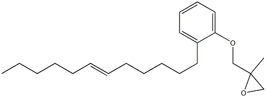 2-(6-Dodecenyl)phenyl 2-methylglycidyl ether Struktur