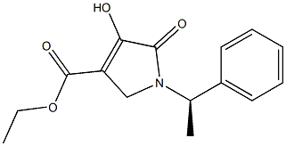 1-[(R)-1-Phenylethyl]-2,5-dihydro-4-hydroxy-5-oxo-1H-pyrrole-3-carboxylic acid ethyl ester Struktur