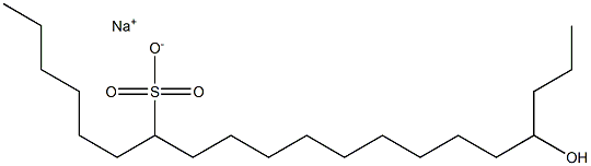 17-Hydroxyicosane-7-sulfonic acid sodium salt Struktur