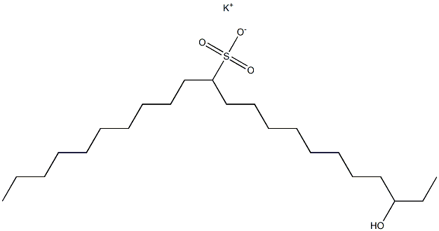 20-Hydroxydocosane-11-sulfonic acid potassium salt Struktur