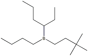 Butyl(1-ethylbutyl)(3,3-dimethylbutyl)borane Struktur