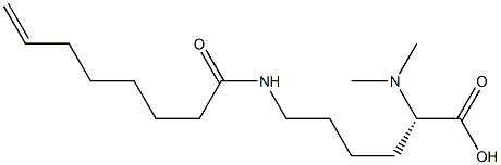 N6-(7-Octenoyl)-N2,N2-dimethyllysine Struktur