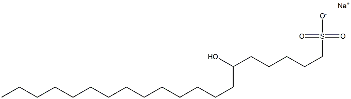 6-Hydroxyicosane-1-sulfonic acid sodium salt Struktur