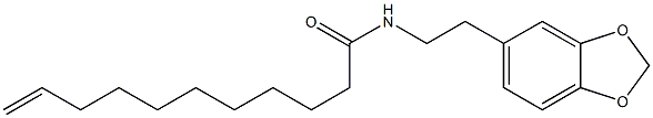 N-[3,4-(Methylenedioxy)phenethyl]-10-undecenamide Struktur