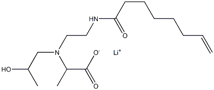 2-[N-(2-Hydroxypropyl)-N-[2-(7-octenoylamino)ethyl]amino]propionic acid lithium salt Struktur