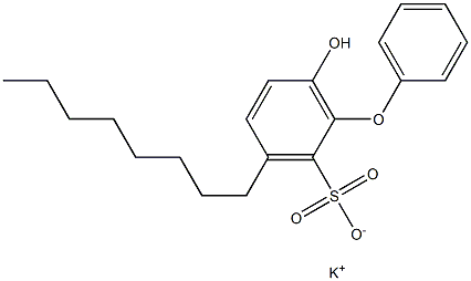 6-Hydroxy-3-octyl[oxybisbenzene]-2-sulfonic acid potassium salt Struktur