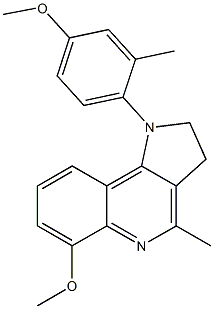 1-(2-Methyl-4-methoxyphenyl)-4-methyl-6-methoxy-2,3-dihydro-1H-pyrrolo[3,2-c]quinoline Struktur