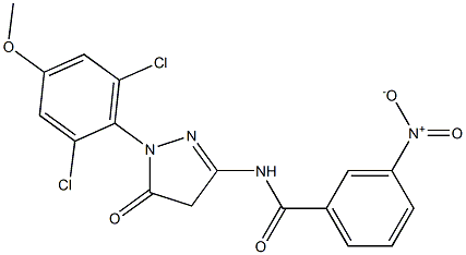 N-[1-(2,6-Dichloro-4-methoxyphenyl)-5-oxo-4,5-dihydro-1H-pyrazol-3-yl]-3-nitrobenzamide Struktur