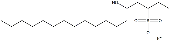 5-Hydroxyoctadecane-3-sulfonic acid potassium salt Struktur